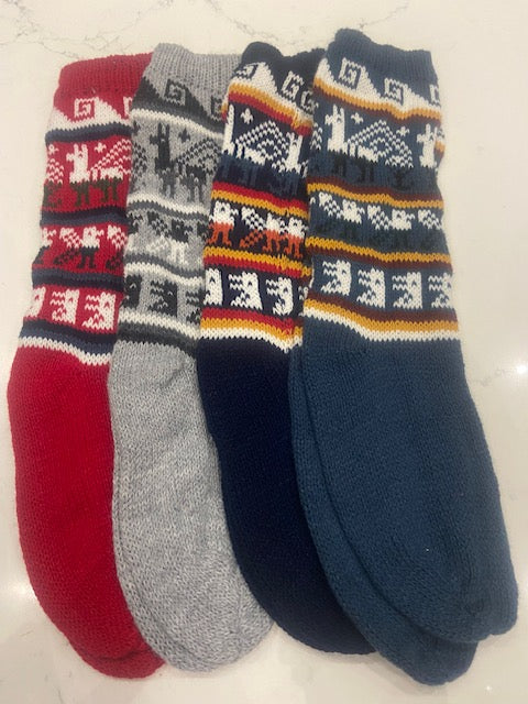 Hand-Knitted Alpaca Blend Bed Socks – Limited Edition